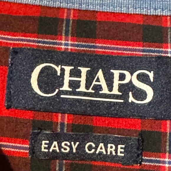 Men’s Chaps 3XB plaid Easy Care shirt. - Picture 4 of 6